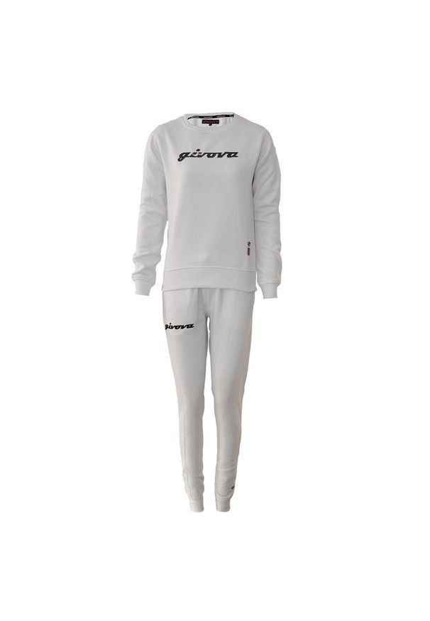 Damski dres Givova z felpa z kołnierzem z cekinów, M. Kolor: biały. Materiał: dresówka