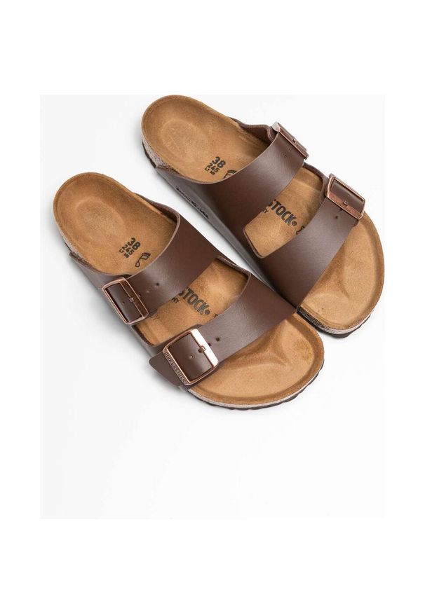Klapki męskie Birkenstock Arizona. Kolor: brązowy. Materiał: syntetyk, materiał. Styl: sportowy