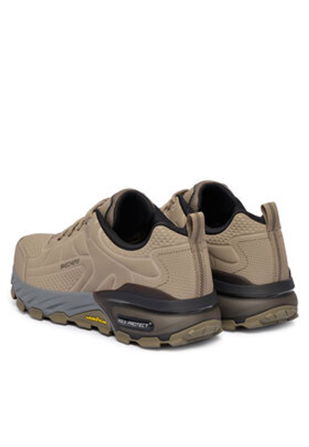 skechers - Skechers Trekkingi Max Protect 237672 TPBK Brązowy. Kolor: brązowy. Materiał: skóra. Sport: turystyka piesza