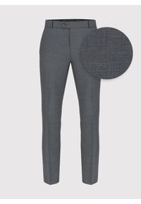 Pako Lorente - PAKO LORENTE – Szare wełniane spodnie garniturowe. Okazja: na ślub cywilny, na wesele. Kolor: szary. Materiał: wełna. Wzór: gładki. Styl: elegancki #1