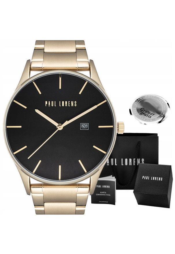 Zegarek męski Paul Lorens DELUCE-1D1 Z GRAWEREM