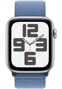 APPLE - Smartwatch Apple Watch SE GPS 44mm aluminium Srebrny | Zimowy Błękit opaska sportowa. Rodzaj zegarka: smartwatch. Kolor: srebrny. Styl: sportowy #2