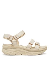skechers - Skechers Sandały D'Lux Walker-Going-Out Vibes 119828/NAT Beżowy. Kolor: beżowy. Materiał: materiał #1