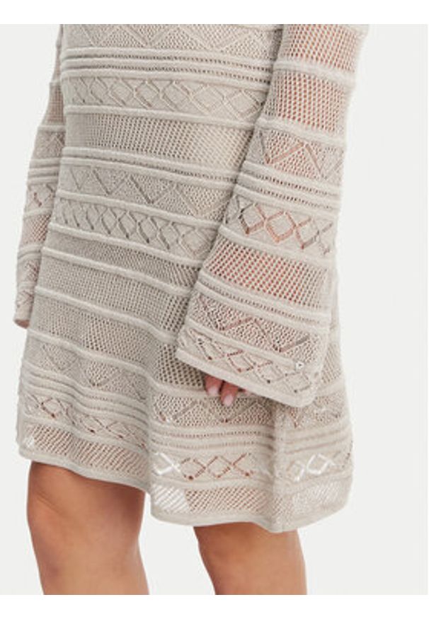 Guess Sukienka dzianinowa W5GK48 Z3E22 Szary Slim Fit. Kolor: szary. Materiał: wiskoza