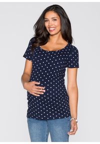 bonprix - Shirt ciążowy (2 szt.), bawełna organiczna. Kolekcja: moda ciążowa. Kolor: biały. Materiał: bawełna. Długość rękawa: krótki rękaw. Długość: krótkie