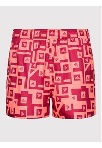 Adidas - adidas Szorty kąpielowe Graphic HA3314 Różowy Regular Fit. Kolor: różowy. Materiał: syntetyk #4