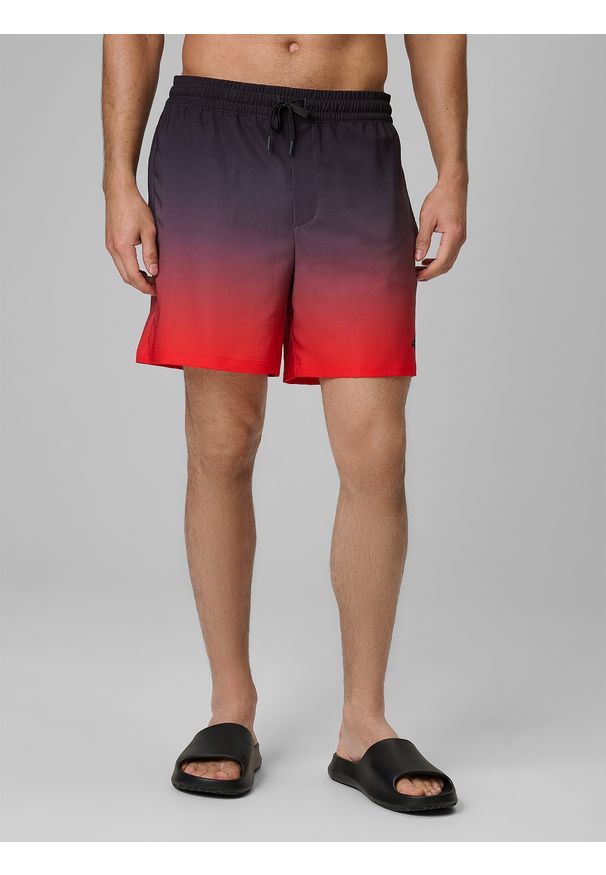 4f - 4F Spodenki plażowe boardshorty męskie - czarne 3XL. Kolor: czarny. Materiał: materiał