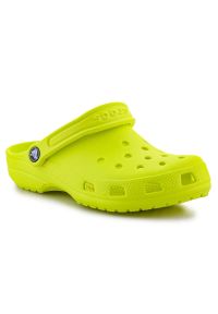 Klapki Crocs Classic Clog 206991-76M zielone. Okazja: na co dzień. Kolor: zielony. Materiał: materiał. Styl: casual