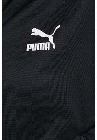 Puma bluza damska kolor czarny z aplikacją. Kolor: czarny. Materiał: poliester. Wzór: aplikacja