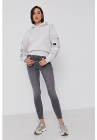 Calvin Klein Jeans Jeansy damskie high waist. Stan: podwyższony. Kolor: szary #4