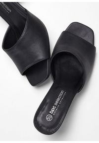 bonprix - Klapki. Kolor: czarny. Obcas: na obcasie. Wysokość obcasa: średni #3