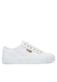 Guess Sneakersy FLTJLV FAL12 Biały. Kolor: biały. Materiał: skóra