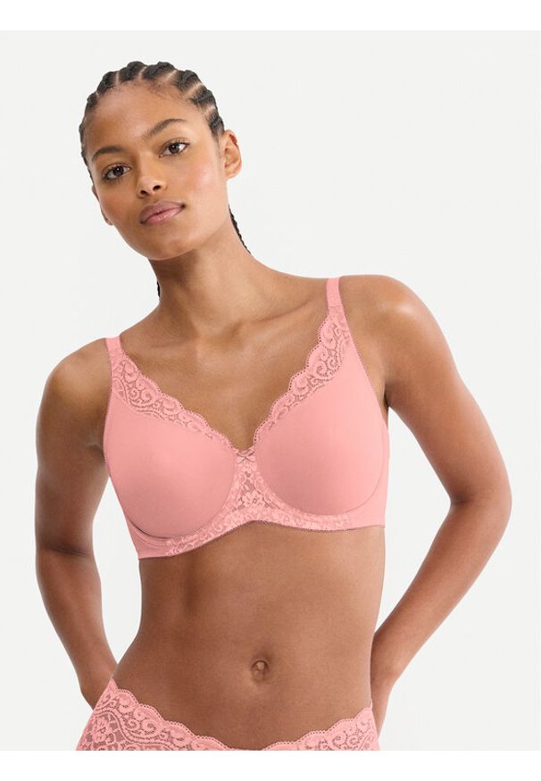Triumph Biustonosz z fiszbiną Amourette 10210670 Różowy. Kolor: różowy. Materiał: syntetyk