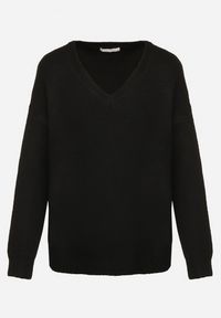 Born2be - Czarny Sweter z Wiskozą oraz Kaszmirem Nelilena. Okazja: na co dzień. Kolor: czarny. Materiał: kaszmir, wiskoza. Długość rękawa: długi rękaw. Długość: długie. Styl: casual, elegancki #6