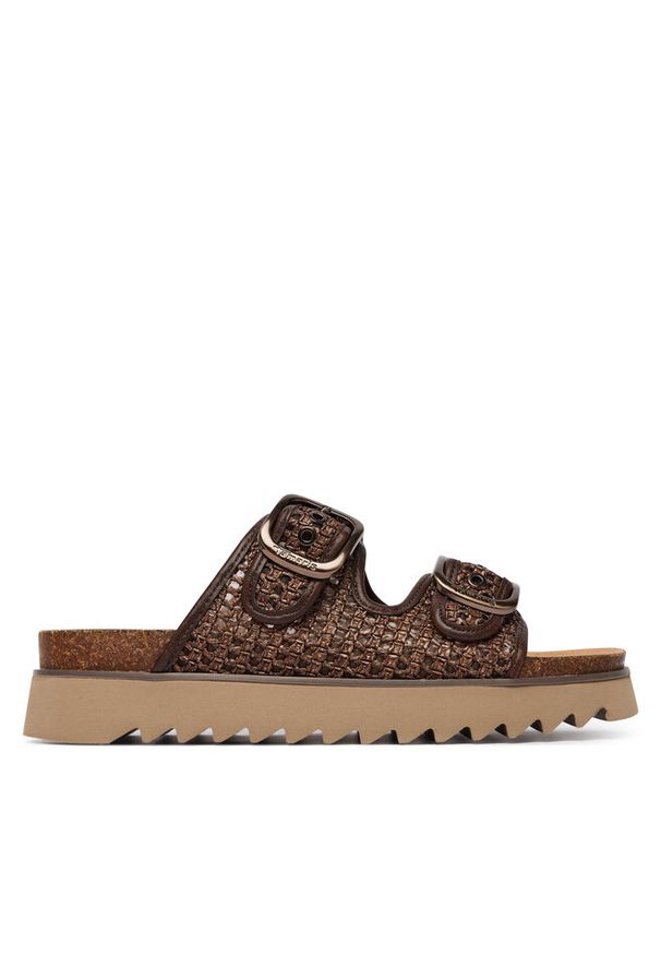 Klapki Tamaris. Kolor: brązowy