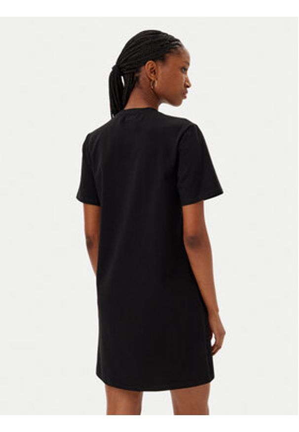 MET Sukienka codzienna M10 306AB Czarny Slim Fit. Okazja: na co dzień. Kolor: czarny. Materiał: bawełna. Typ sukienki: proste. Styl: casual