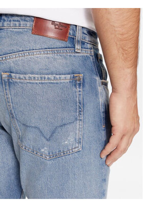 Pepe Jeans Jeansy PM207392RH1 Niebieski Slim Taper Fit. Kolor: niebieski