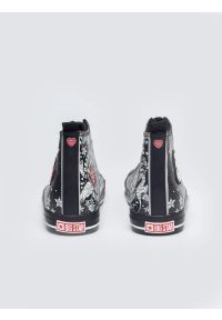 Big-Star - Trampki wysokie ze skóry ekologicznej z nadrukiem WOśP czarne TT174400 906. Zapięcie: pasek. Kolor: czarny. Materiał: skóra ekologiczna. Wzór: nadruk. Styl: wizytowy, klasyczny #5