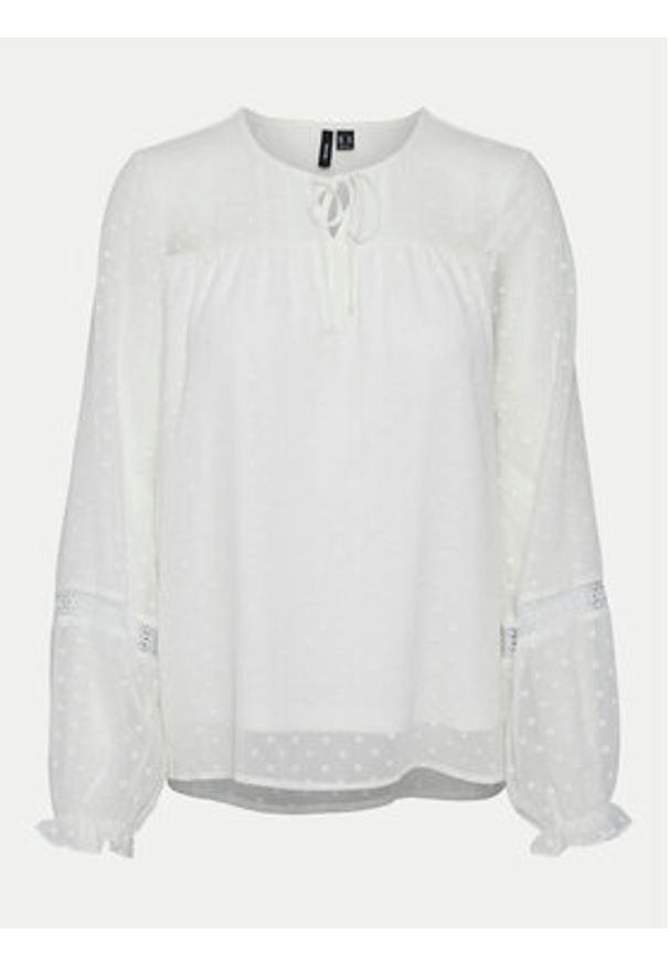 Vero Moda Bluzka Leah 10314692 Biały Regular Fit. Kolor: biały. Materiał: syntetyk