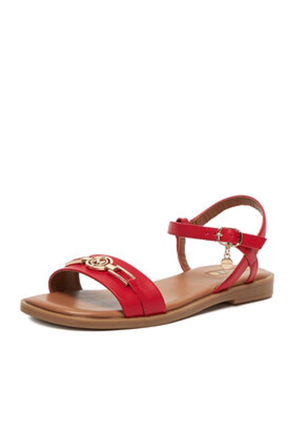 MEXX Sandały MX/026C-EST Czerwony. Kolor: czerwony. Materiał: skóra