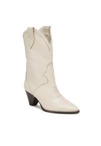 Botki Badura 222FW86 Beige. Kolor: beżowy. Materiał: skóra #1