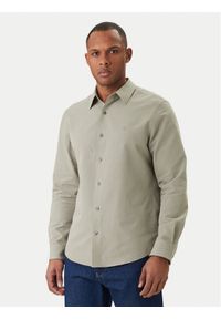 Calvin Klein Koszula LV04LF110G Khaki Regular Fit. Kolor: brązowy. Materiał: syntetyk #1