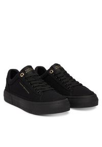 TOMMY HILFIGER - Tommy Hilfiger Sneakersy Th Foxing Platform Canvas FW0FW09480 Czarny. Kolor: czarny. Materiał: materiał. Obcas: na platformie #2