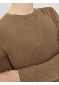 Jack & Jones Sweter 12208364 Brązowy Regular Fit. Kolor: brązowy. Materiał: bawełna #3