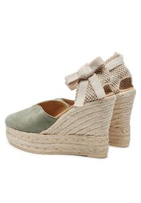 Manebi Espadryle Hamptons Heart-Shaped Wedge Espadrilles W 0.1 WH Zielony. Kolor: zielony. Materiał: zamsz, skóra #4