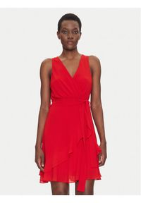 Morgan Sukienka koktajlowa 241-ROSVAL M Czerwony Regular Fit. Kolor: czerwony. Materiał: syntetyk. Styl: wizytowy #1
