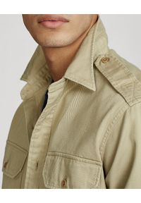 Ralph Lauren - RALPH LAUREN - Beżowa koszula Classic Fit. Typ kołnierza: polo. Kolor: beżowy. Materiał: bawełna. Długość rękawa: długi rękaw. Długość: długie #2