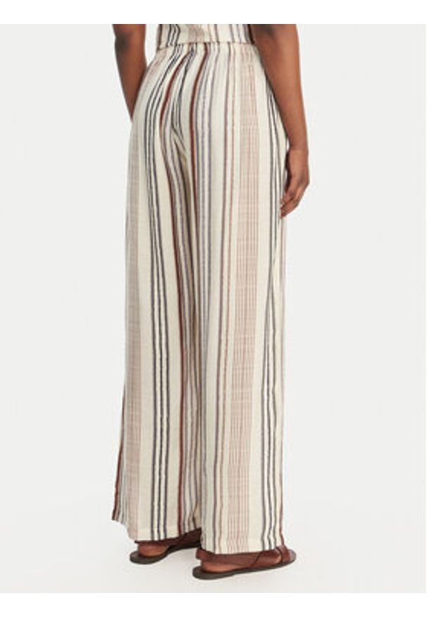 Eleh Spodnie materiałowe SS260132 Écru Relaxed Fit. Kolor: kremowy. Materiał: wiskoza