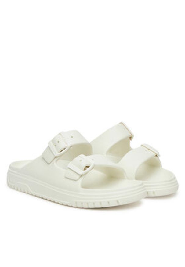 Armani Exchange Klapki XDP043 XV821 00894 Biały. Kolor: biały. Materiał: skóra