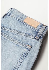mango - Mango Szorty jeansowe Hailey damskie gładkie medium waist. Okazja: na co dzień. Kolor: fioletowy. Materiał: jeans. Wzór: gładki. Styl: casual #9