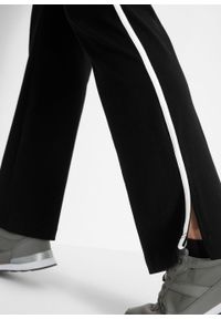 Spodnie shirtowe ze stretchem, długie, Level 1 bonprix czarny. Kolor: czarny. Długość: długie #5