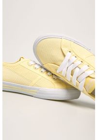 Pepe Jeans - Tenisówki Aberlady Eco. Nosek buta: okrągły. Zapięcie: sznurówki. Kolor: żółty. Materiał: syntetyk, materiał, guma. Szerokość cholewki: normalna. Obcas: na obcasie. Wysokość obcasa: niski #2