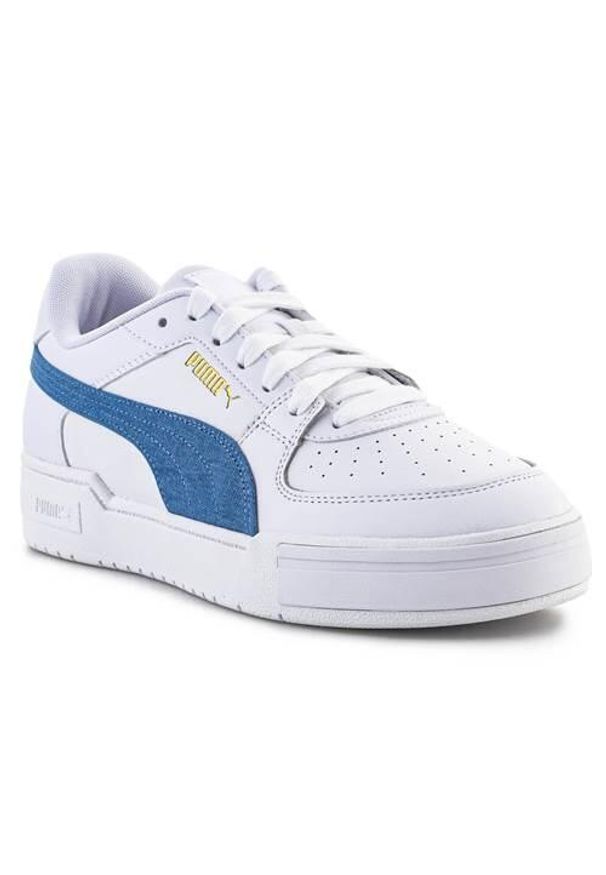 Buty do chodzenia męskie Puma cali pro. Zapięcie: sznurówki. Kolor: biały, wielokolorowy, niebieski. Materiał: tkanina, materiał, skóra, syntetyk. Szerokość cholewki: normalna. Sport: turystyka piesza
