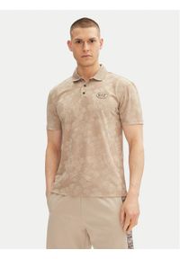 EA7 Emporio Armani Polo 7M000049 AF13917 U6155 Beżowy Slim Fit. Typ kołnierza: polo. Kolor: beżowy. Materiał: syntetyk