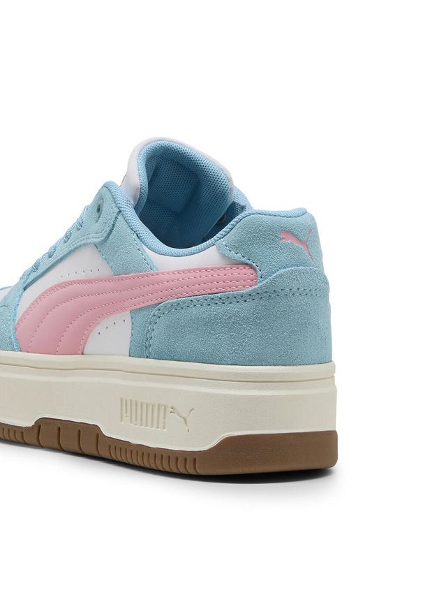 Puma - Damskie sneakersy Rebound Femme Low Suede PUMA. Okazja: na co dzień. Kolor: niebieski, biały, różowy, wielokolorowy. Sezon: lato. Model: Puma Suede. Sport: koszykówka