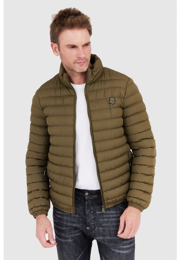 Invicta - INVICTA Zielona kurtka puchowa męska, Rozmiar XL. Kolor: zielony. Materiał: puch