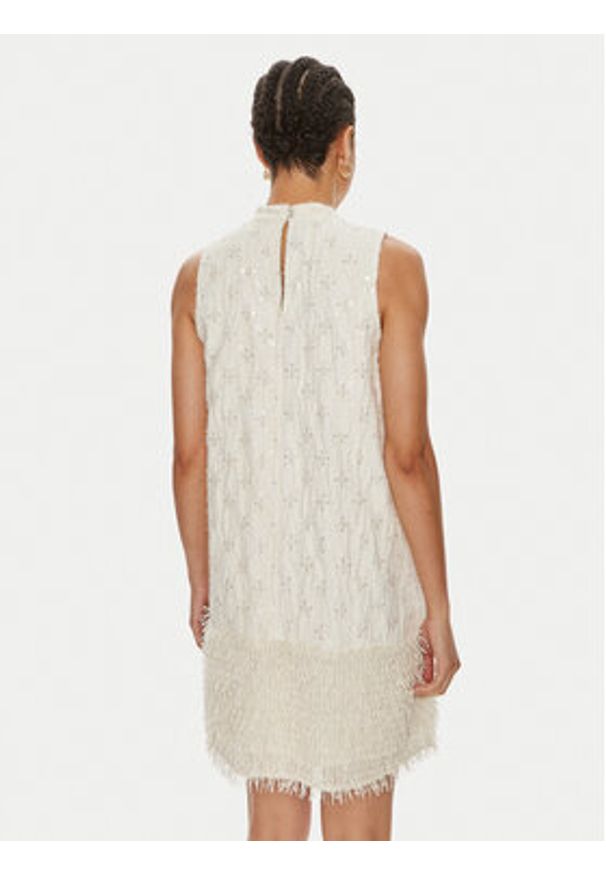 Bruuns Bazaar Sukienka koktajlowa Narina BBW3961 Écru Regular Fit. Materiał: syntetyk. Styl: wizytowy