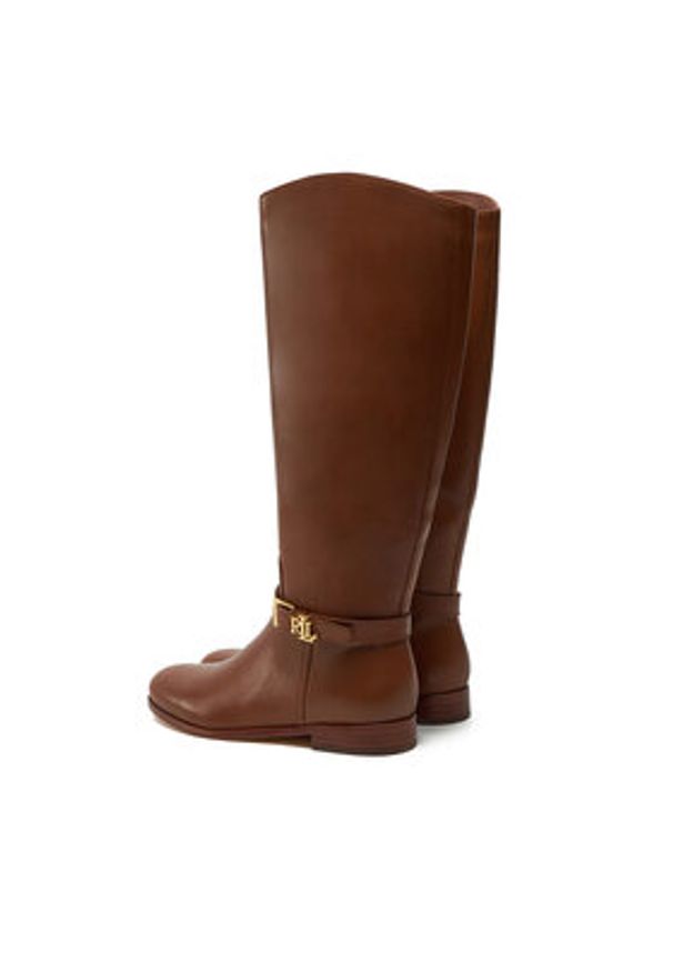 Lauren Ralph Lauren Oficerki 802937804002 Brązowy. Kolor: brązowy. Materiał: skóra