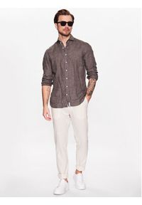 Lindbergh Spodnie materiałowe 30-008003 Beżowy Tapered Fit. Kolor: beżowy. Materiał: bawełna #3