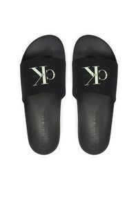 Calvin Klein Jeans Klapki Slide Monologo Cv YM0YM01367 Czarny. Kolor: czarny. Materiał: materiał #6