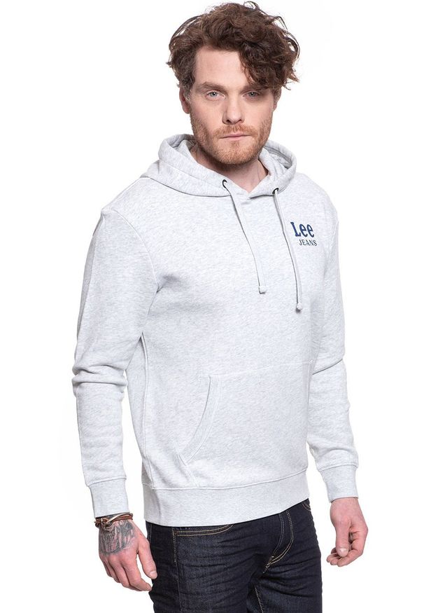 Lee - LEE HOODIE SHARP GREY MELE L82LEI03. Kolor: szary