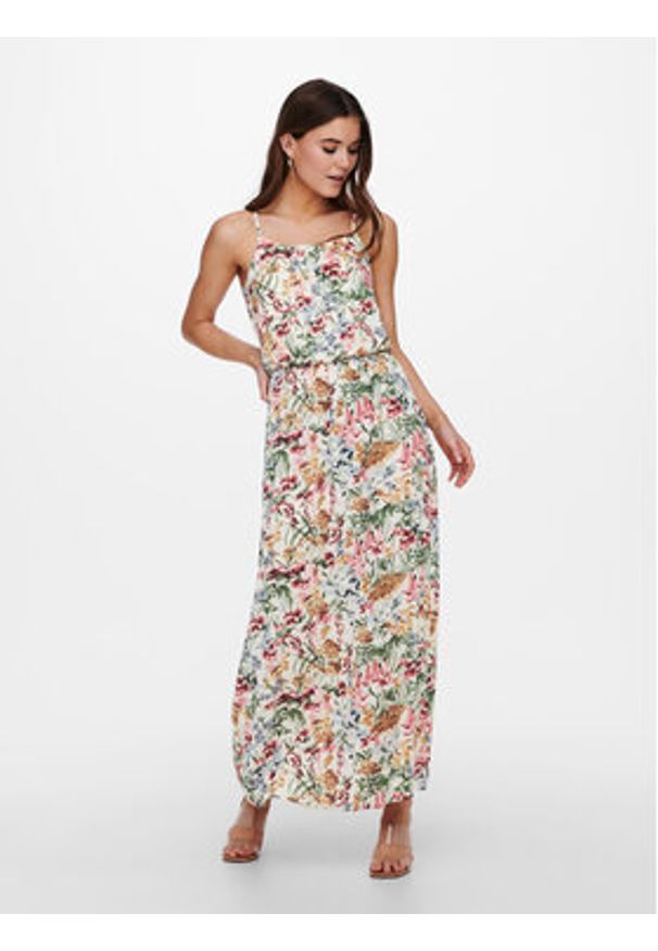 only - ONLY Sukienka letnia Winner 15177381 Kolorowy Regular Fit. Materiał: syntetyk. Wzór: kolorowy. Sezon: lato