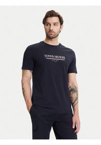 TOMMY HILFIGER - Tommy Hilfiger T-Shirt Brand Love MW0MW40324 Granatowy Regular Fit. Kolor: niebieski. Materiał: bawełna
