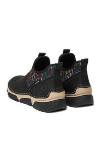 Rieker Półbuty 45957-00 Czarny. Kolor: czarny. Materiał: materiał #3