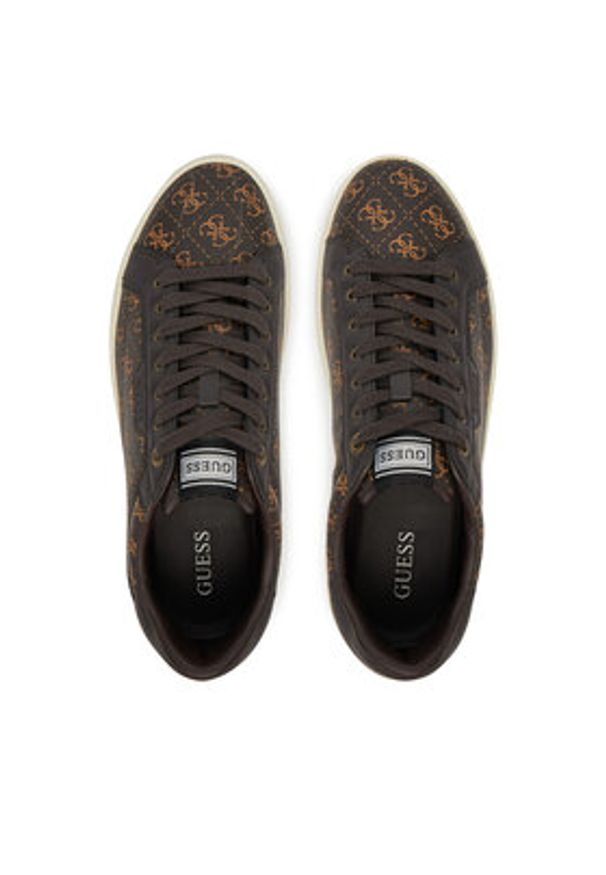 Guess Sneakersy FMJVIC ELE12 Brązowy. Kolor: brązowy. Materiał: skóra