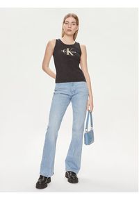 Calvin Klein Jeans Top Archival Monologo J20J223160 Czarny Slim Fit. Kolor: czarny. Materiał: bawełna